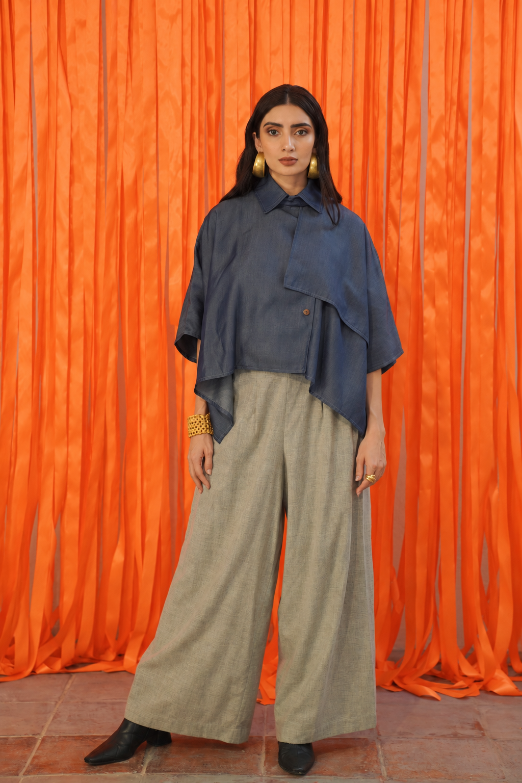 Coni Cape in Indigo Denim