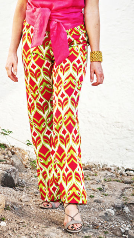 Peacock print ; Pia; pant