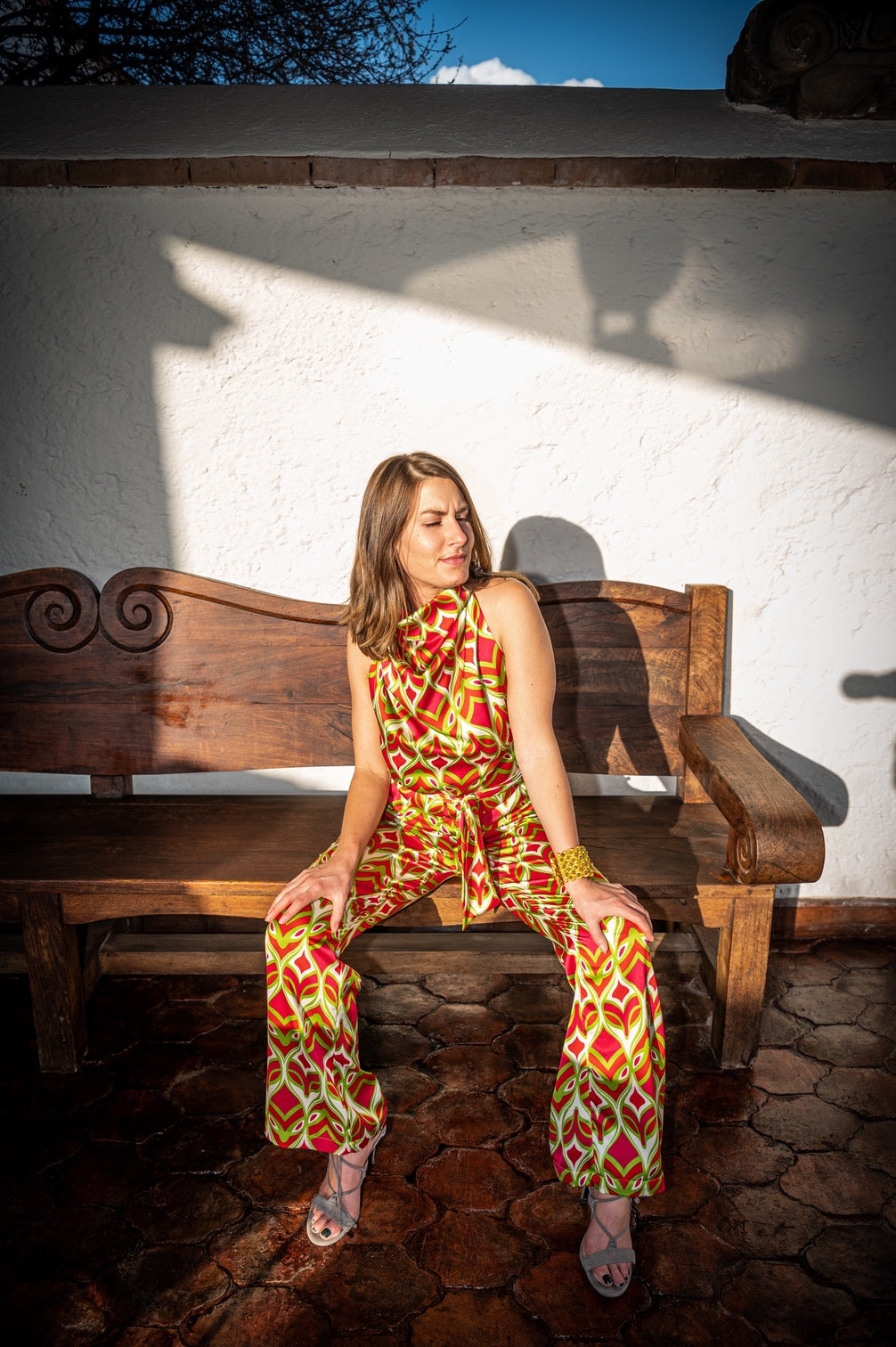 Peacock print ; Pia; pant